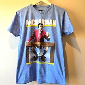 Anchorman Ron Burgundy Movie Graphic Funny Novelty Tee Shirt Medium